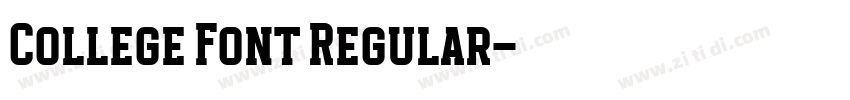 College Font Regular字体转换